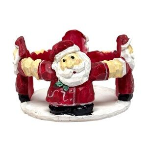 Magic Creations-1998 Circle of Santa’s 3” Pillar Holiday Candle Ring GUC